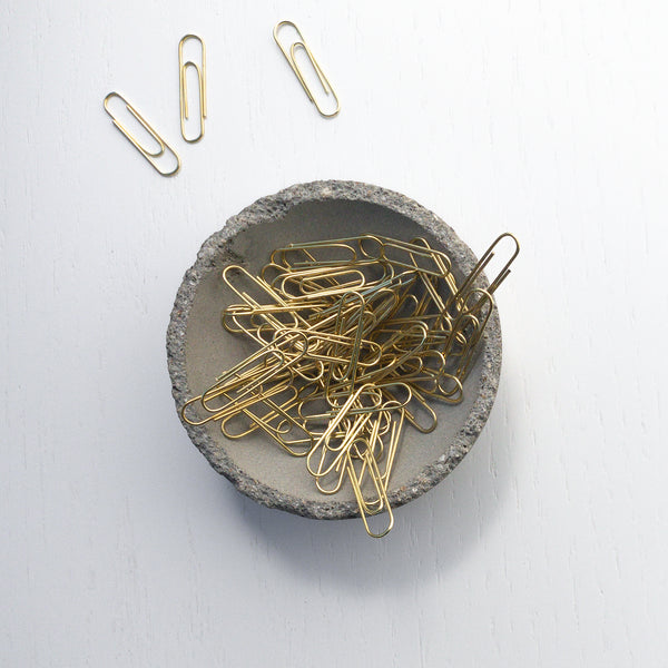 FREE SHIP - Magnetic Bowl - Cast Concrete Paperweight - 1 Bowl + 50pcs Push Pins or Paper Clips