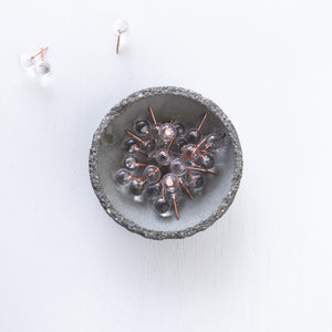FREE SHIP - Magnetic Bowl - Cast Concrete Paperweight - 1 Bowl + 50pcs Push Pins or Paper Clips