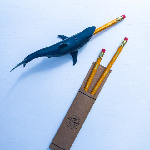 Great White Sharkener - Pencil Sharpener + 3X #2 California Cedar Pencils