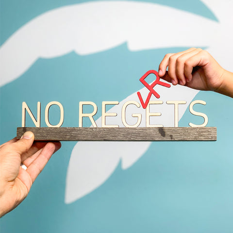 No regrets or no regets it's a way of living a edited life.